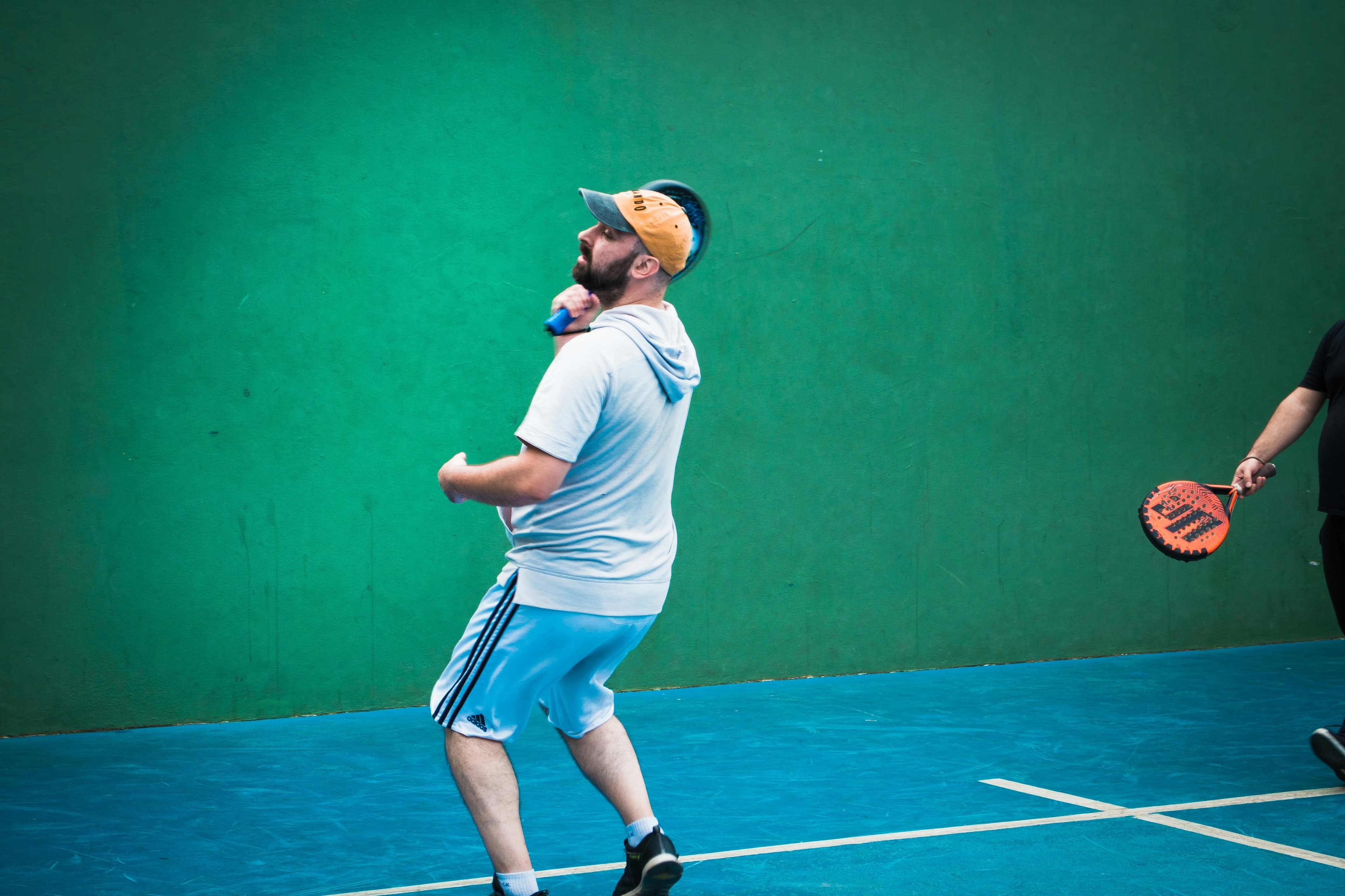 Padel player during an organised game on Lob
